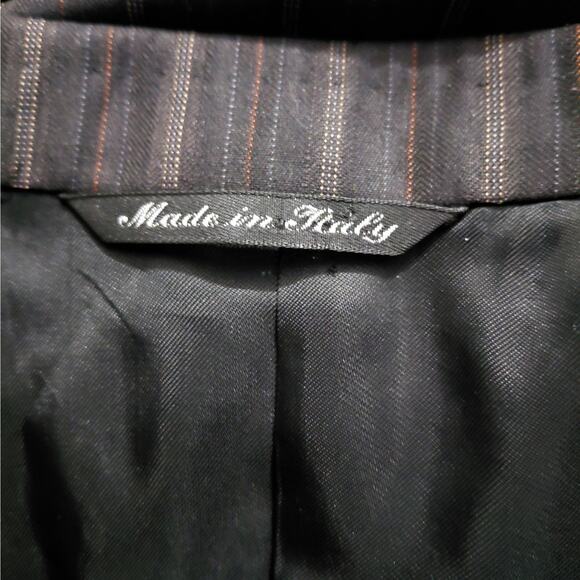 Canali Mens Sport Coat EU50 40R Wool Charcoal Gray Pinstripe Blazer Jacket Italy - Picture 11 of 11